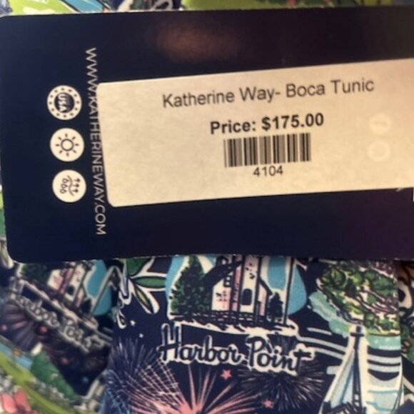 NWT Katherine Way Women's Multicolor Boca Tunic Top - Picture 6 of 8